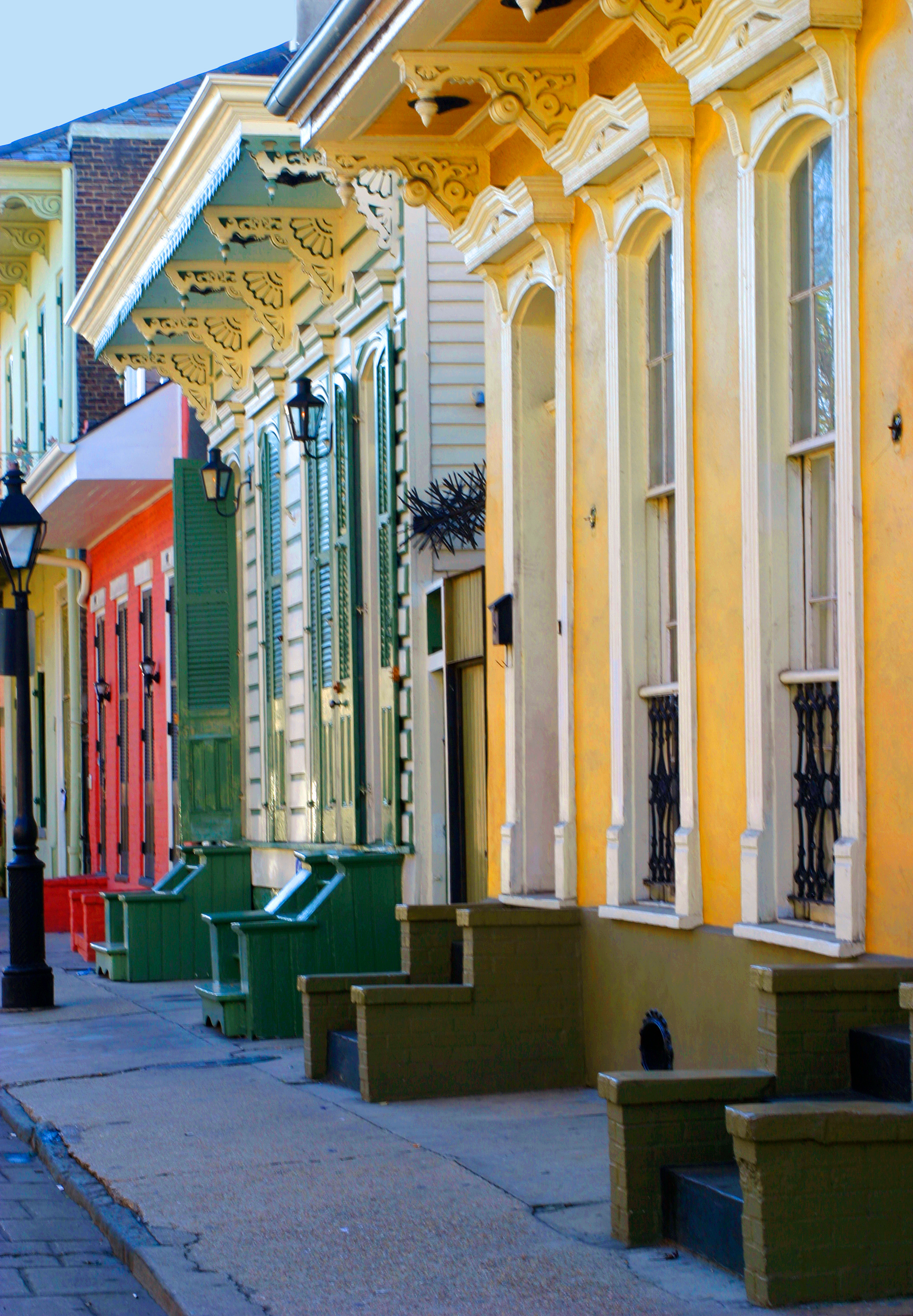 Colorful New Orleans row houses